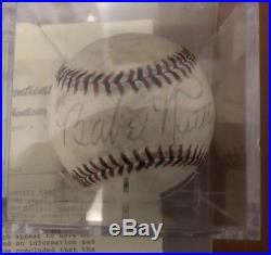 Autographed Babe Ruth Baseball With Coa