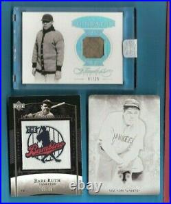 BABE RUTH FLAWLESS JERSEY CARD #d7/25 + PRINTING PLATE 1 OF 1 1/1+ BAMBINO PATCH