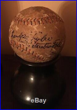 BABE RUTH autographed baseball Spring training MARCH 1927 St Petersburg Florida