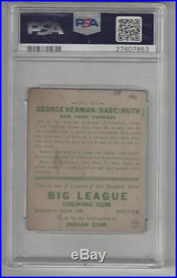 Babe Ruth 1933 Goudey Gum Baseball Card #181 HOF GOAT New Label PSA 2