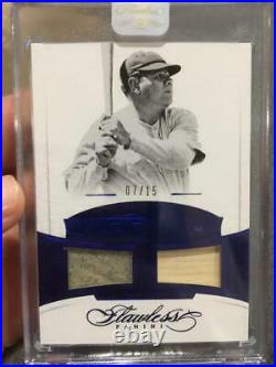 Babe Ruth 2017 Flawless Greats Yankees Legend Dual Game-used Jersey Bat /15