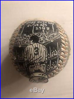 Babe Ruth Autographed Baseball 1/1 Only One In Existence Charles Fazzino Artwork