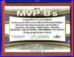 Babe Ruth Bat Card Mickey Mantle Ted Williams Berra Yaz Jersey Card Leaf 1 Of 1