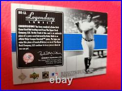Babe Ruth Game Used Bat Card 2000 Upper Deck Legendary Lumber New York Yankees
