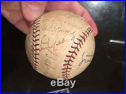 Babe Ruth Lou Gehrig 1930 New York Yankees Team Auto Signed Baseball Jsa Letter