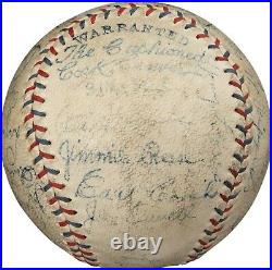 Babe Ruth & Lou Gehrig 1931 Yankees Team Signed Baseball With 10 HOFers PSA DNA