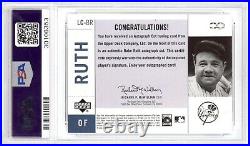 Babe Ruth Psa 10 2001 Ud Legends Of Ny Cut Signature Auto Autograph Yankees Hof