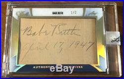 Babe Ruth Signature Autograph Auto 1/2 2018-19 Leaf Pearl New York Yankees GOAT