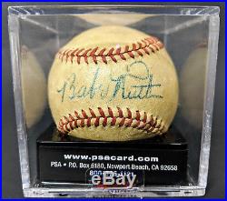 Babe Ruth Signed Baseball SSB Sweet Spot Graded PSA 6 AUTO 7