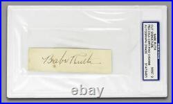 Babe Ruth Signed Cut Beautiful Psa/dna Autographed Mint 9 Amazing