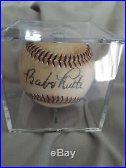 Babe Ruth Single Signed American League Baseball. Sealed but no COA