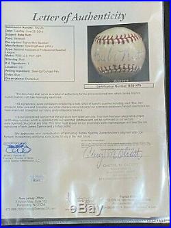 Babe Ruth Single Signed Autographed Mini Reach/Spalding Baseball JSA Auth