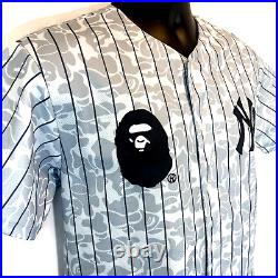 Bape Mitchell & Ness NY Yankees Jersey Shirt Mens S Cooperstown Collection EUC