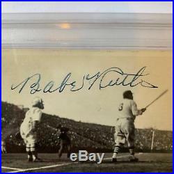 Beautiful Babe Ruth Signed 1934 Tour Of Japan Original Photo PSA DNA & JSA COA