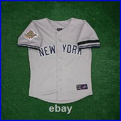 Bernie Williams 1996 New York Yankees Cooperstown Men's Grey World Series Jersey