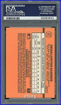 Deion Sanders Yankees 1990 Donruss Baseball Rookie Card #427 PSA 10 GEM MINT