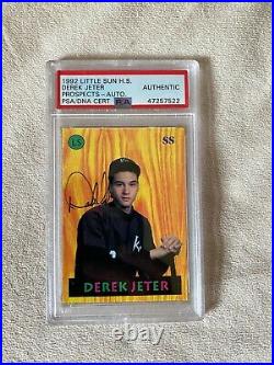 Derek Jeter 1992 Little Sun signed autographed Rookie Card