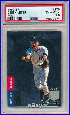 Derek Jeter 1993 Sp Foil #279 Rc Rookie Card New York Yankees Hof Psa 8.5 Nm-mt+