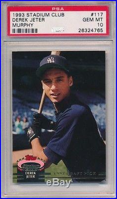 Derek Jeter 1993 Stadium Club Murphy #117 Rc Rookie Card Yankees Psa 10 Gem Mint