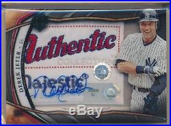 Derek Jeter 1/1 Auto Game Used Jersey Majestic Patch Yankees 2018 Topps Tribute