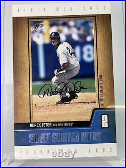 Derek Jeter 2003 Flair Signature (AUTO) Jumbo Swatch 295/312 New York Yankees