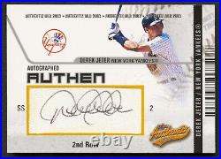 Derek Jeter 2003 Fleer Authentix 2nd Row New York Yankees Auto Autograph /150