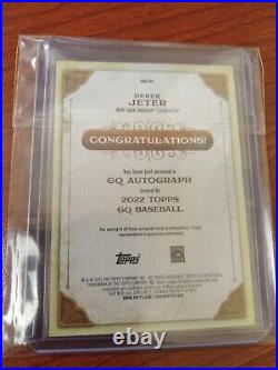 Derek Jeter 2022 Topps Gypsy Queen On Card Auto New York Yankees Autograph Ssp
