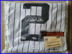 Derek Jeter Authentic Yankees Pinstripe signed jersey (MLB Auth) Signed on back