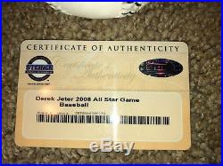 Derek Jeter Autographed 2008 All Star Baseball! Very Clean! Steiner COA