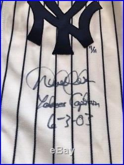 Derek Jeter Autographed Jersey-LE # 4/11 Made! -Steiner/MLB- Captain Inscription
