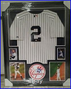 Derek Jeter New York Yankees Autographed Jersey Custom Framed. Stiner Coa