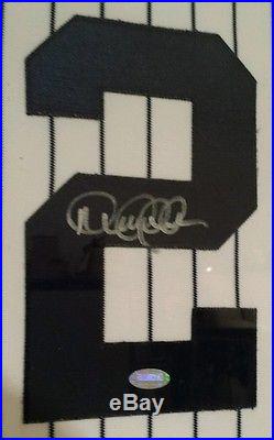 Derek Jeter New York Yankees Autographed Jersey Custom Framed. Stiner Coa
