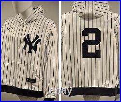Derek Jeter New York Yankees Home Jersey Hooded Sweatshirt Embroidered