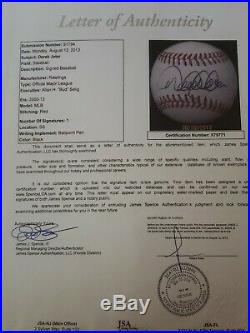 Derek Jeter Single Signed Baseball Autographed AUTO JSA Sticker and LOA