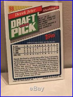 Derek Jeter Topps 1992 Draft Pick Rookie Card
