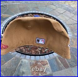 Exclusive New Era New York Yankees Fitted Hat MLB Club Size 7 1/4 2tone Brown