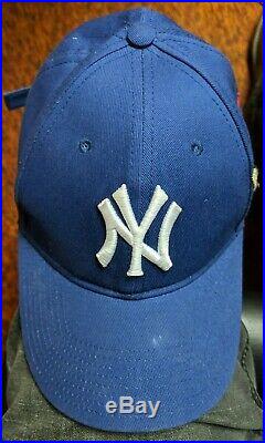 GUCCI Gucci New York Yankees Baseball Cap Canvas Blue Hat (CR)