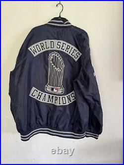 Genuine Merchandise Mens XXL MLB Yankees Patches World Series Jacket, Snaps, XXL