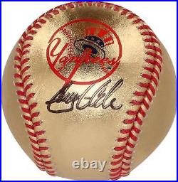 Gerrit Cole New York Yankees Autographed Gold Leather Baseball