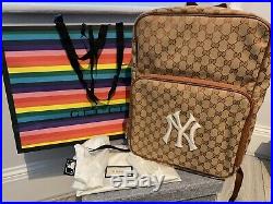Gucci New York Yankees Backpack With NY Yankees Dustbag And Paper Shopping Bag