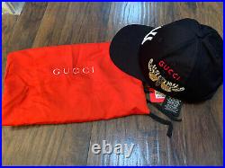 Gucci New York Yankees Embroidered Butterfly Baseball Hat Black NWT
