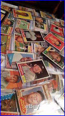 Huge 2,500+ card baseball collection 1935 to 1962, HOF, stars, many Mantle