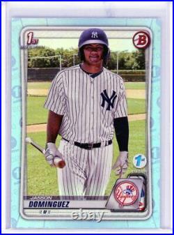 JASSON DOMINGUEZ 2020 Bowman 1st Edition SKY BLUE FOIL Rookie Card RC SP Yankees