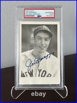 Joe DiMaggio New York Yankees Baseball Signed Autographed Postcard Photo PSA