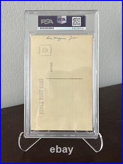 Joe DiMaggio New York Yankees Baseball Signed Autographed Postcard Photo PSA