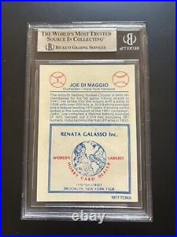 Joe Dimaggio Autograph Card Tcma Beckett Authentic Auto Bgs Bas New York Yankees