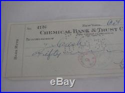 Jsa Babe Ruth Signed Check 10/09/1936 Autograph New York Yankees Hof