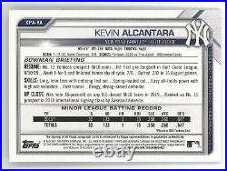 Kevin Alcantara 2021 Bowman Chrome Red Shimmer Rookie Auto Rc Yankees 5/5