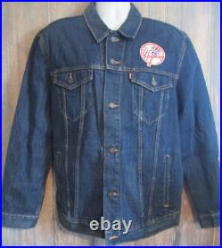 Levis New York NY Yankees Denim Jacket Mens 2XL MLB Baseball Bronx Bombers Rare