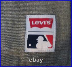 Levis New York NY Yankees Denim Jacket Mens 2XL MLB Baseball Bronx Bombers Rare